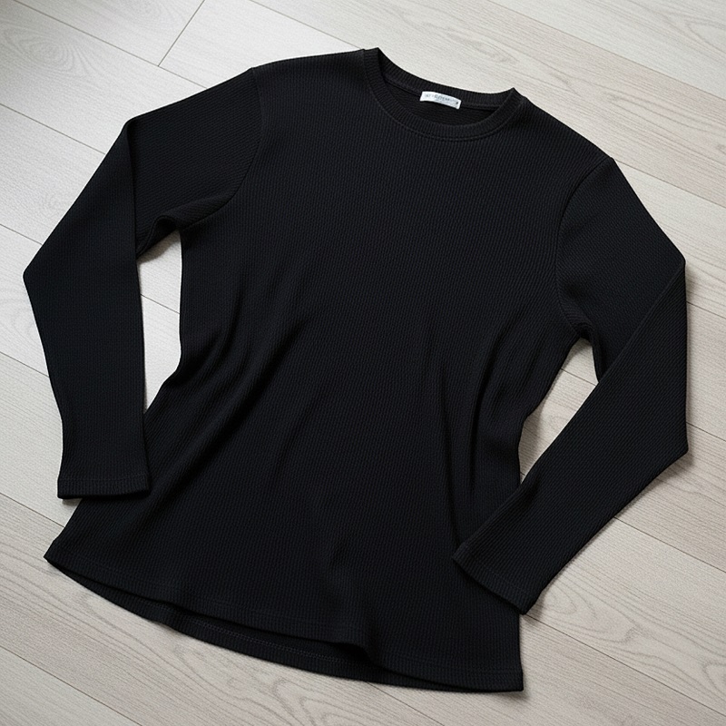 بلوز مردانه آستین بلند مشکی مدل Atra